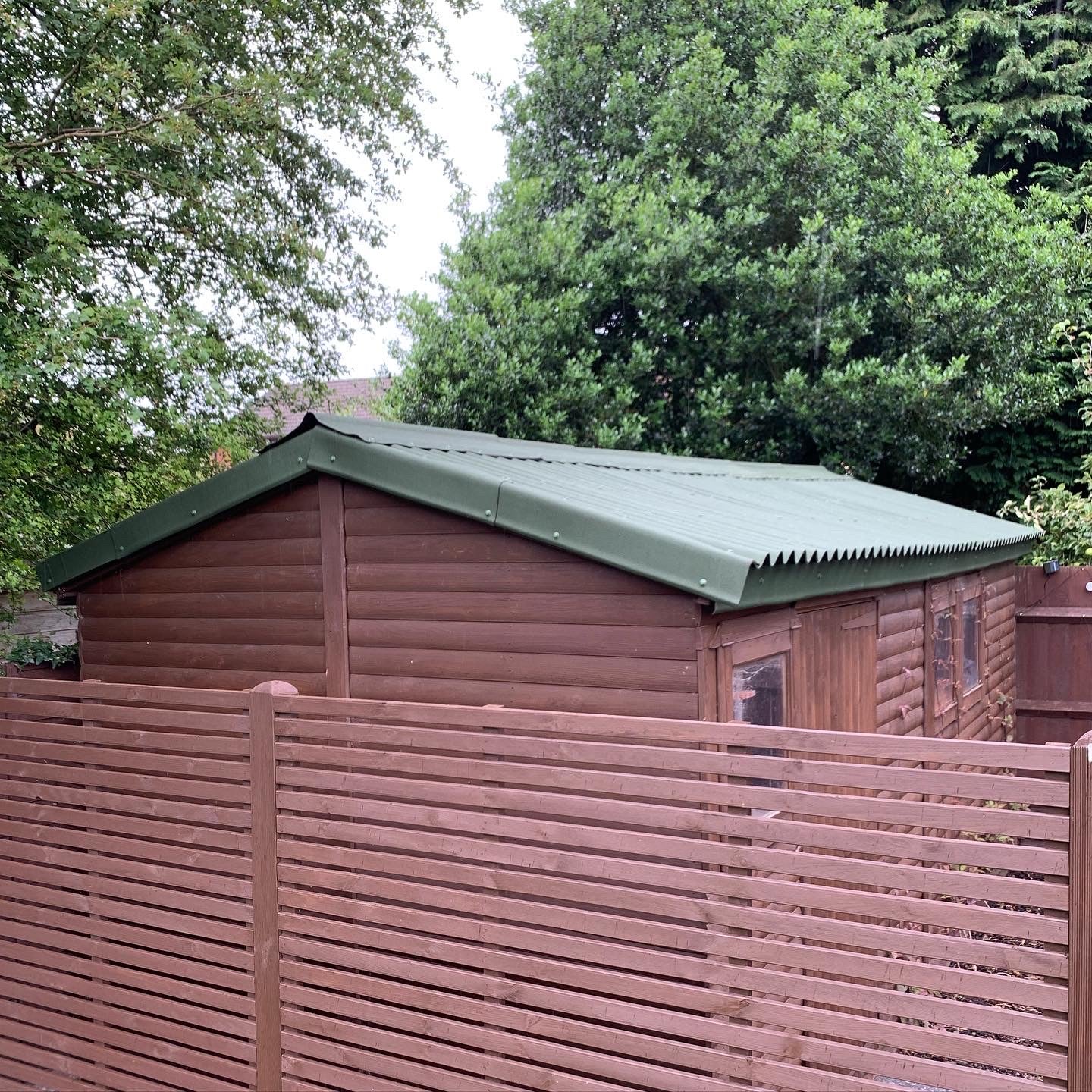 green onduline sheets for your garden building