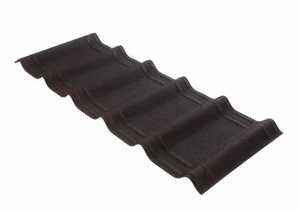 Black Onduvilla roofing tile with realistic clay tile appearance